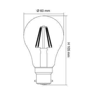 SAL Clear Dimmable Led Filament GLOBE LG5 4W