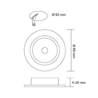 SAL Anova S9105 4W Compact LED Cabinet Light