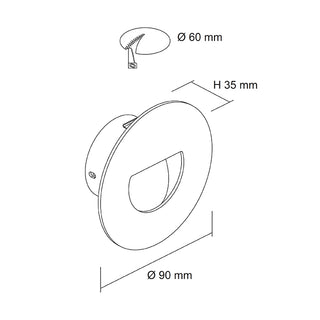 SAL Darham Round S9317 1.5W LED Wall Light