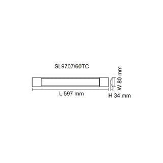 SAL Blade SL9707TC 20/35W LED low profile batten with selectable colour temperature